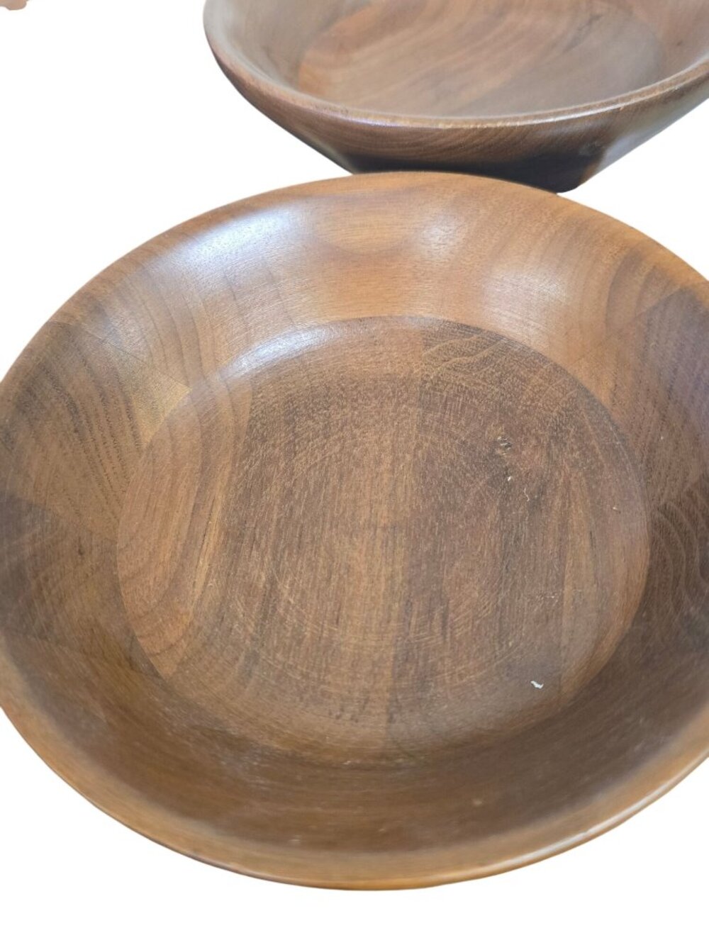 Mid-Century Modern Wood & Brass 3 Serving Snack Dish Nut Bowl - Picture 7 of 10